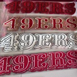 49er car decals 26" long by 5"wide