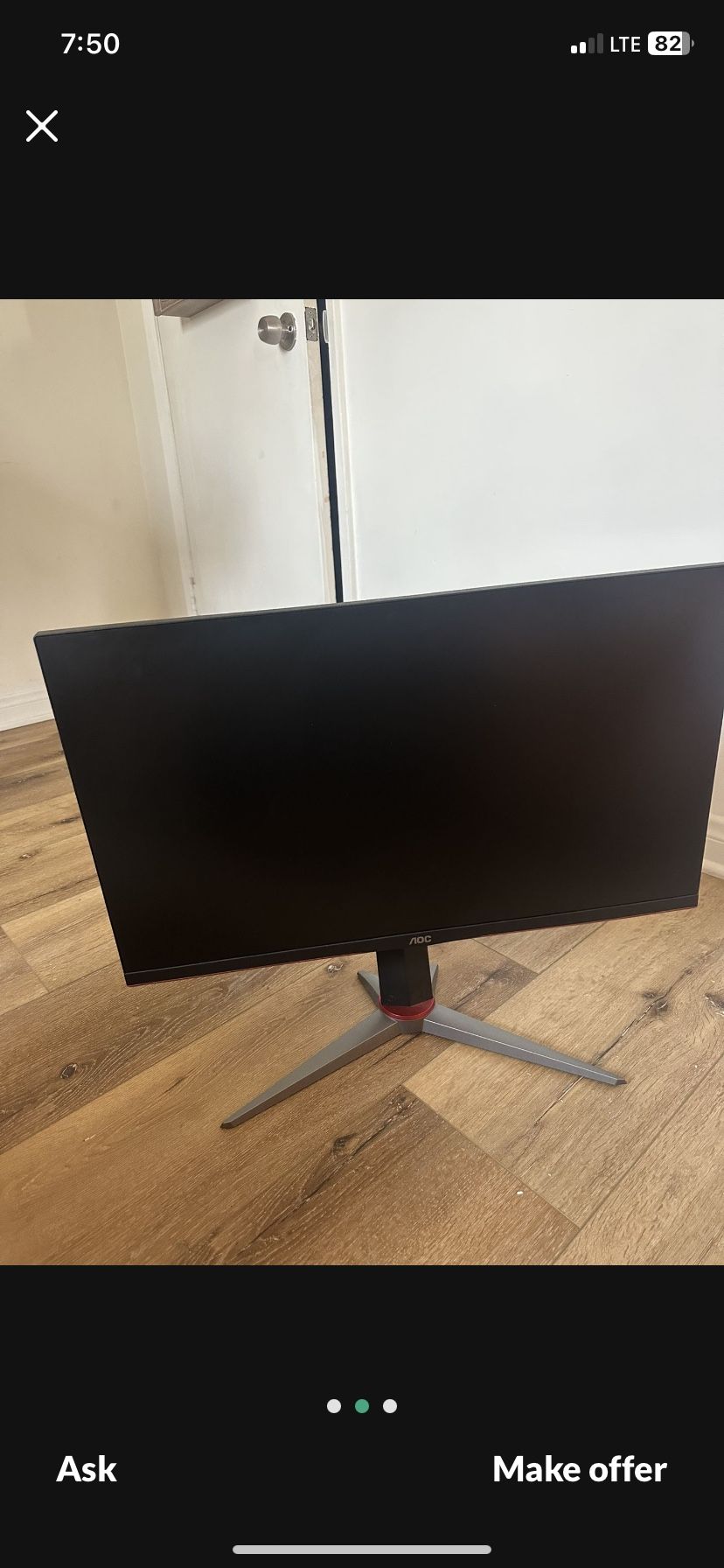 AOC GAMING MONITOR NO STAND