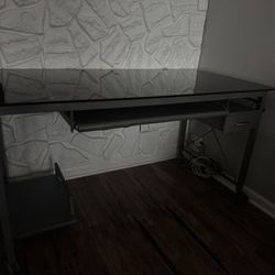 Black Glass Top desk 