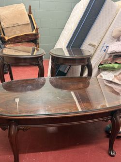 3 piece traditional coffee table set