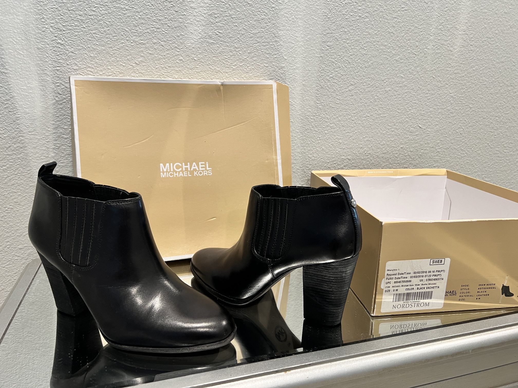 RARE 2016 Michael Kors Shaw Bootie Women Size 8M Color Black