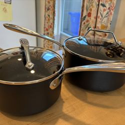 All-Clad Essentials Nonstick Sauce Pans, Set of 2