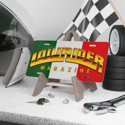 Lowrider Magazine Style Metal License Plate
