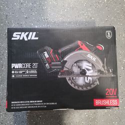 Skil Pwr Core 20v 6-1/2" Brushless Cordless Circular Saw Kit 
