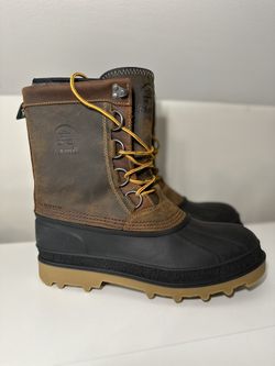 Kamik Men’s William Ski Snow Winter Boot Brown Black Size 10M 11.5 Insulated Season