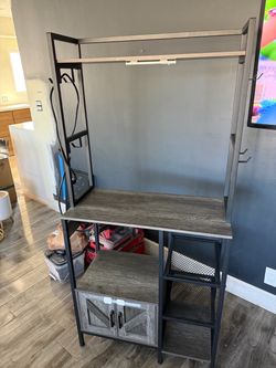 Baker's Rack with Cabinet and Shelves