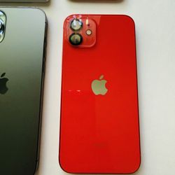 iPhone 12, 128GB, Unlocked w/ Screen and Camera Lens Protector (already installed)