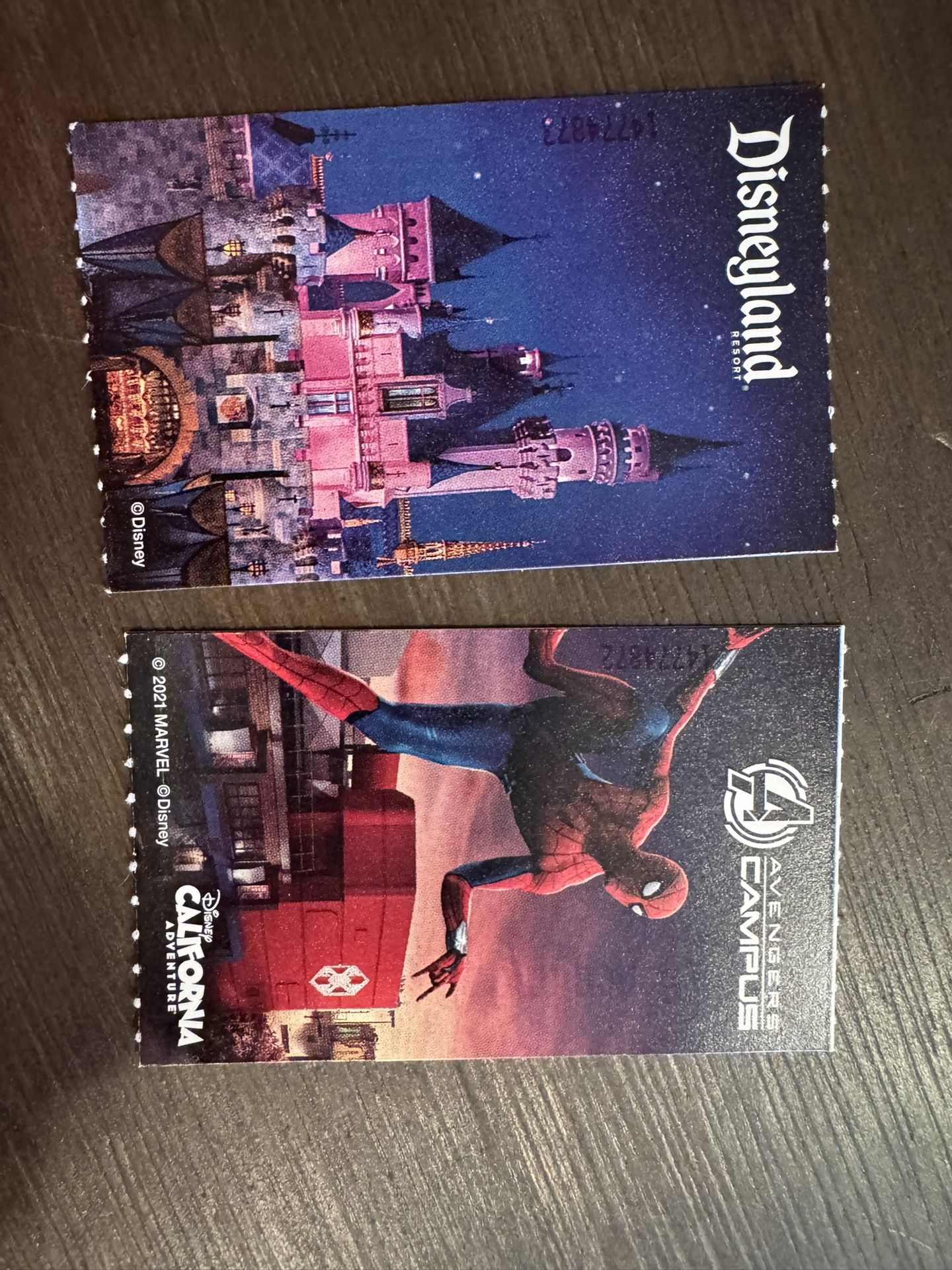 (2) Disneyland Hopper Park tickets