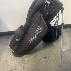 PING TAYLOR MADE Standing Golf Bag With Strap Multi Slot Rain Guard