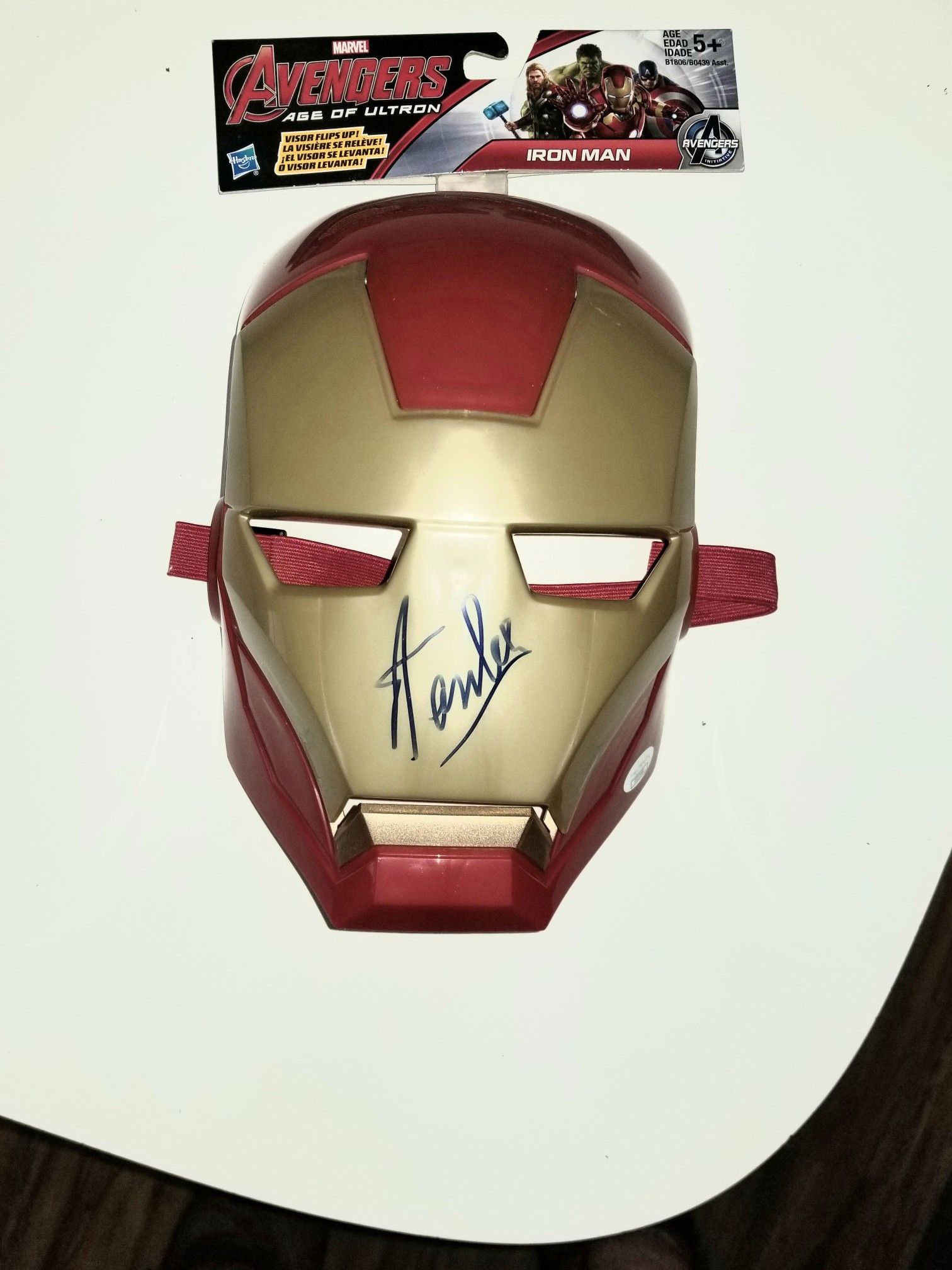 Marvel Stan Lee signed Age of Ultron ironman mask Signed. autograph jsa psa
