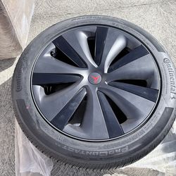 Like-New OEM Tesla Model S 19” Wheels & Tires – Continental ProContact RX – Local Pickup