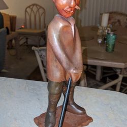 Wood Carved Golfer