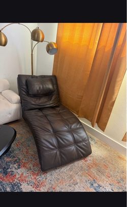 Brown leather chair