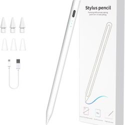 Stylus Pen for iPad 2018-2025, 13 Mins Fast Charging Magnetic Pencil (3X Fast Charge) with Tilt Sensitivity & Palm Rejection for iPad 6-8/9/10/11, Air