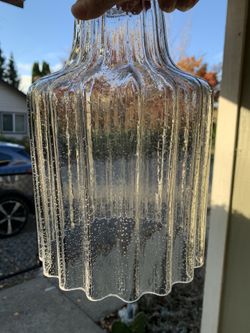 Blown glass pendent shades pair/$25