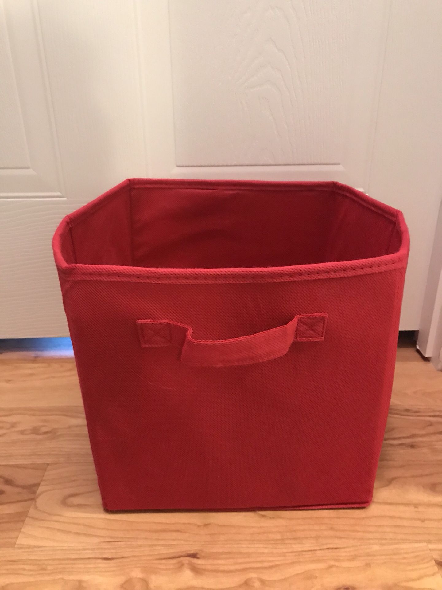 Red cloth container/storage bin