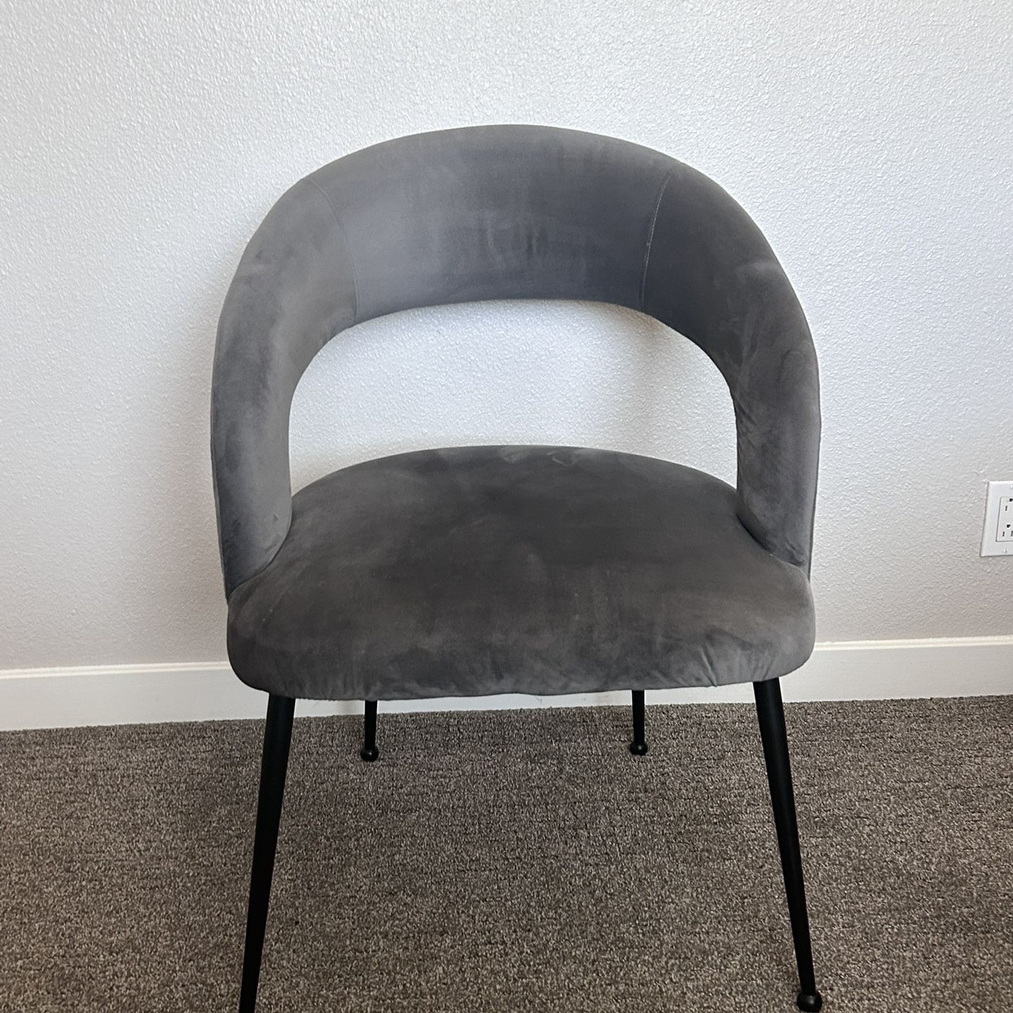 Grey Velvet Chair