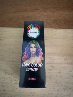 Pink hair color spray