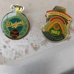 Dodgers World Title Pins