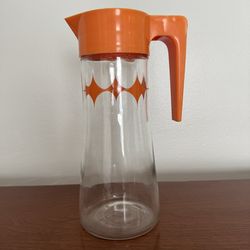 MCM Anchor Hooking Atomic Orange Juice Carafe Vintage Retro
