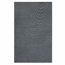 #F 9 x 12 ft Polypropylene Fiber Dark Gray Rectangular Hallway Bathroom Entryway Kitchen Office Foldable Line Printed Modern Washable Area Rug $ 50