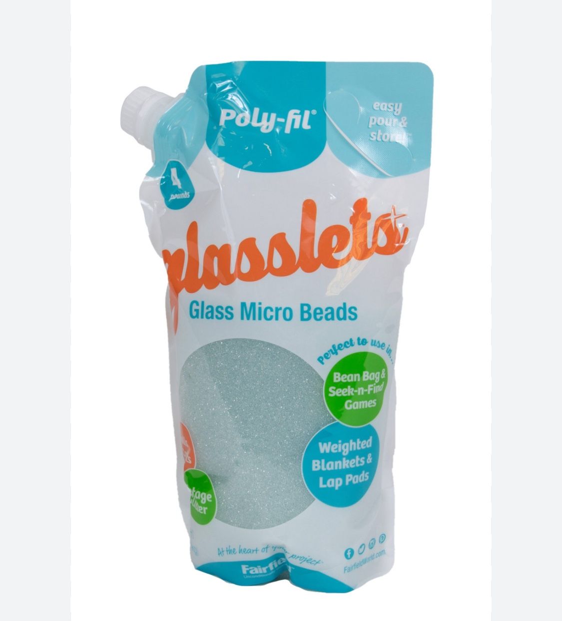 Poly Fil glass micro beads 4 pound bag for Crafts And Weighted Blankets Beanbags Etc