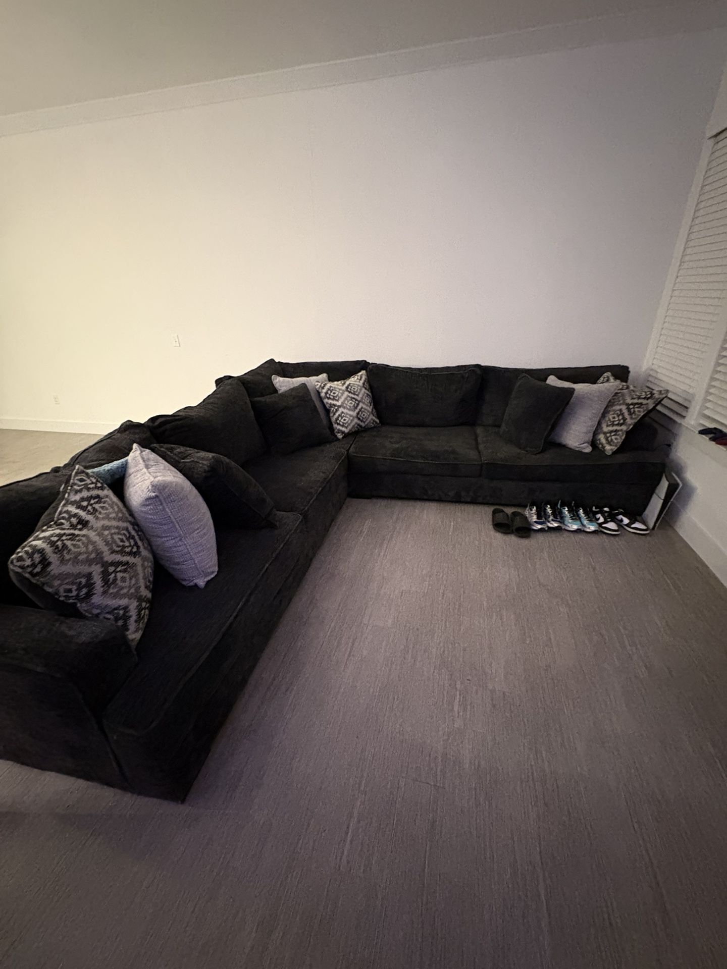 Dark Grey SECTIONAL perfect for comfort and family time