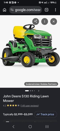 S130 riding lawn mower