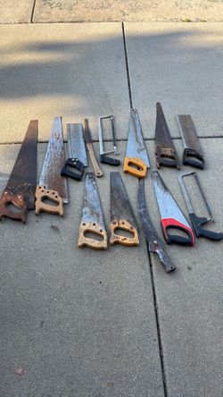Lot of 12 Hand Saws Mixed Vintage and Modern