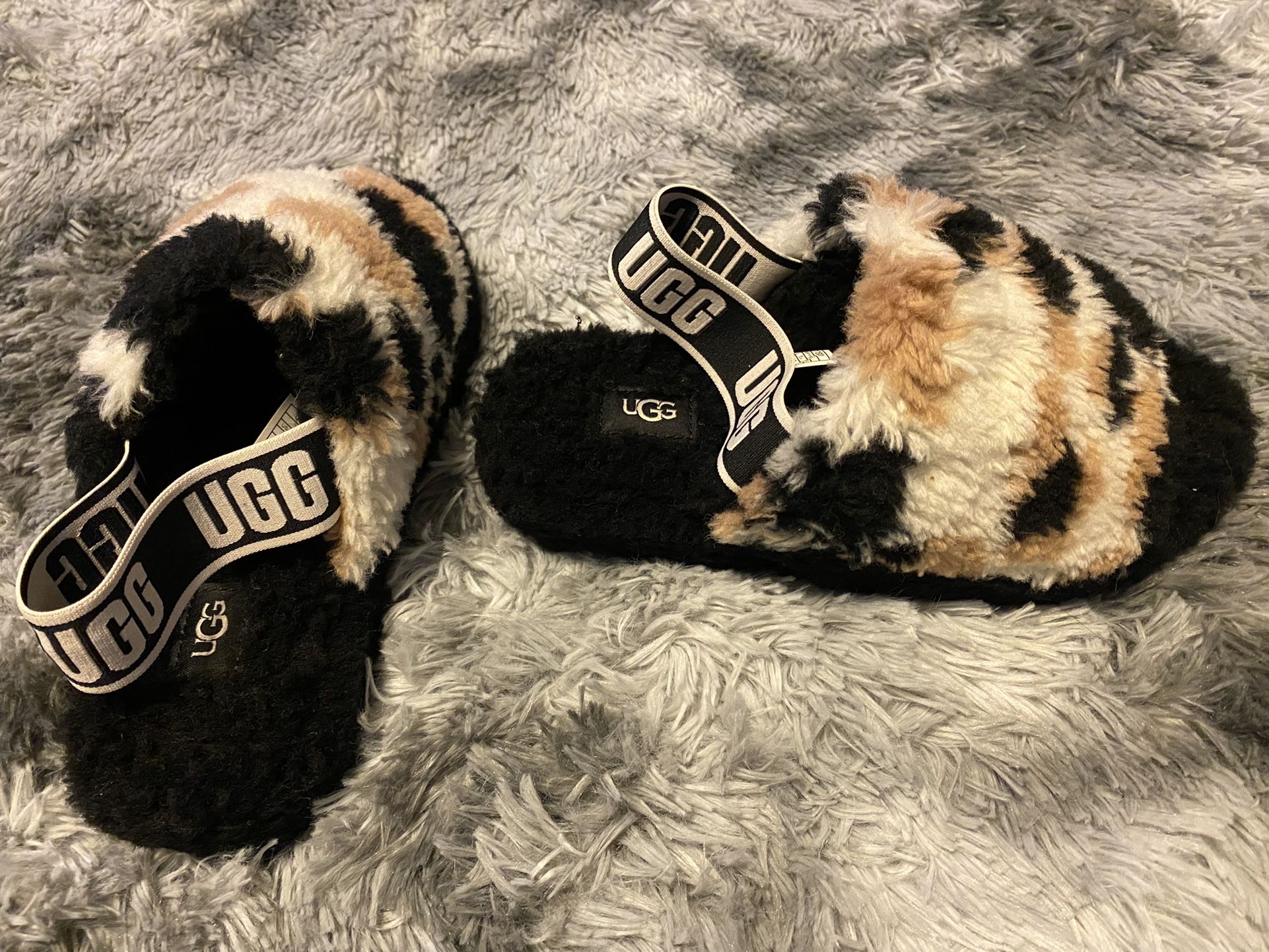 UGG Leopard Sandals Size M/L - 6.5 New