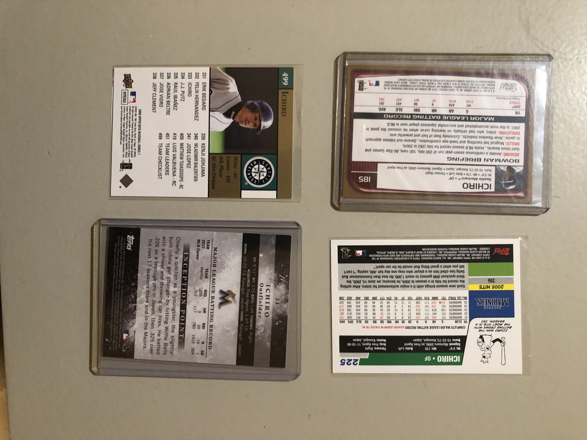 ICHIRO BASEBALL CARDS