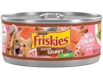 16 Pink Cat Food Friskies Extra Grave Chunky Salmon Cans
