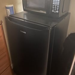 Big Mini Fridge And Microwave 