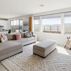 Beige L-Shape Sectional Couch