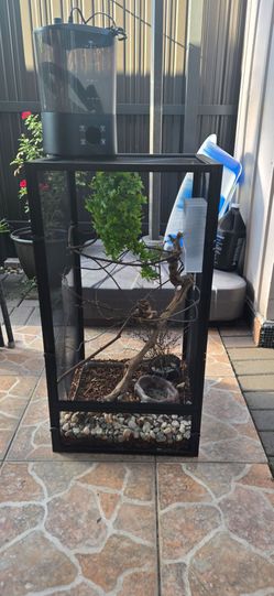 Complete Reptile / Chameleon Enclosure Setup with Lights & Misting System