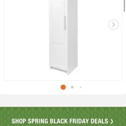 White Tall 3-Tier Stackable Wall Mounted Storage Cabinet Right Open Adjustable Shelves (15.75" D x 15.75" W x 70.87" H )