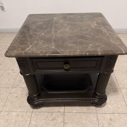 Marble End Table Heavy 