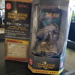 Batman Comicbook Champions Pewter Batman Figure. Golden Age Batman Statue.