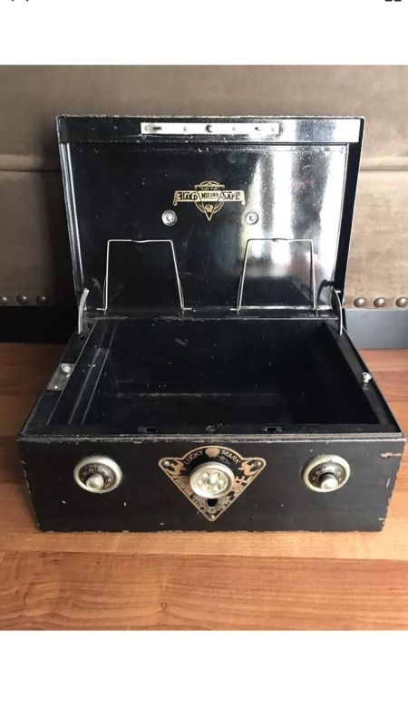 VTG Antique Misono Lucky Mark Hand Safe Cash Alarm Box Tokyo