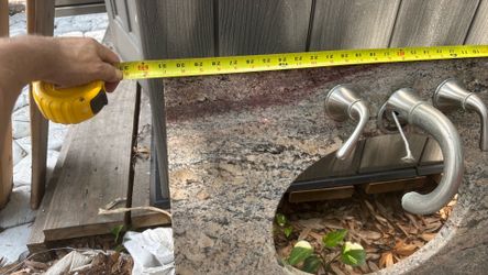 Granite sink top with sink
