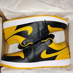 Air Jordan 1 Low Yellow Ochre 553558-072 Men's Shoes, New In The Box