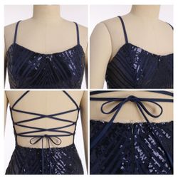 ODIZLI Women's Spaghetti Straps Sparkly Sequins Bodycon Mini Dress Party Nightclub