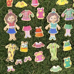 Girls Doll dress up Magnets ! 60 pieces!! Like New!!! All for $15 PRICE FIRM