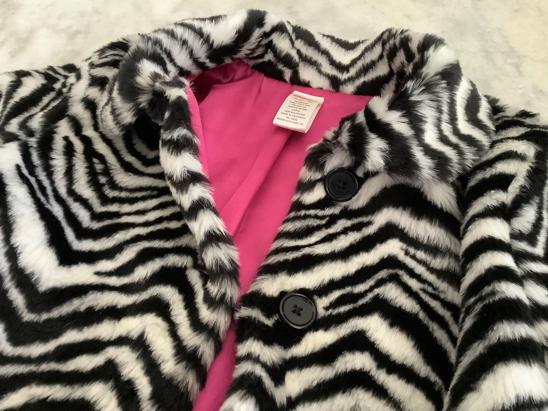 Gymboree Faux Fur Girls Jacket Size 7-8