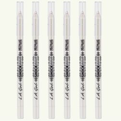 6 Pieces Of L.A. Girl Shockwave Eyeliner - 0.04oz - Color- Snowflake