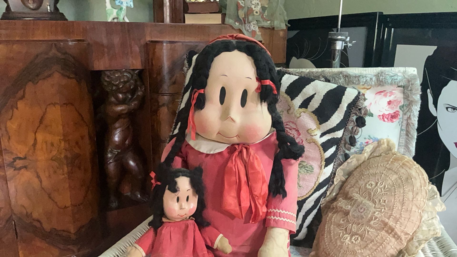 Rare 3 Feet Little Lulu Doll Plus Her Little Doll You Get Both For One Price!