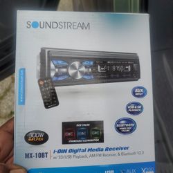 Sound Stream Digital Receiver Aux Input USB Remote Bluetooth 