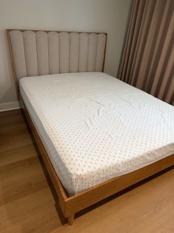 Queen size bed and mattress