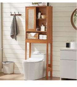 Boho Over the Toilet Storage Cabinet