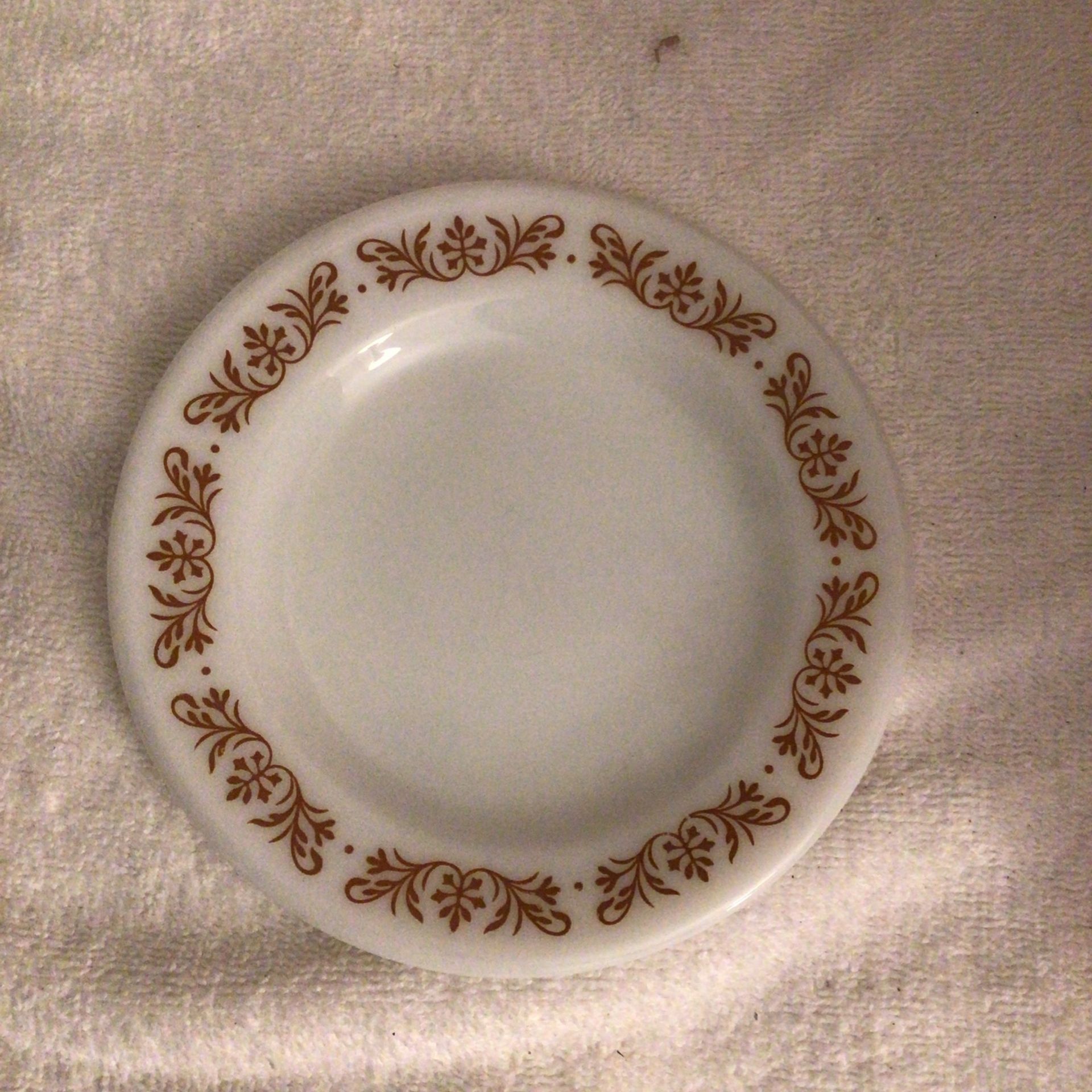 Pyrex “Copper Filigree” Line, Bread Plate.. Single Piece 1960s Version Vintage